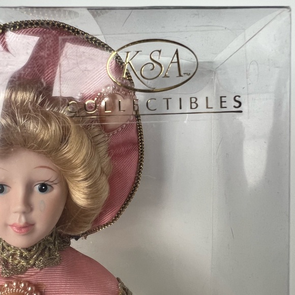 Lot 3 Vintage Kurt S Adler Victorian Porcelain Doll Christmas Ornaments Mauve - Picture 11 of 16